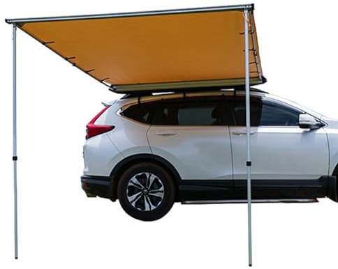 Toldo lateral impermeable para vehículo, para camping, tienda de campaña, autocaravana, toldo retráctil extraíble para vehículos 4x4/coche/SUV/camión, fácil instalación para viajes al aire libre,