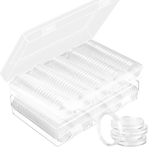 Kadryxon 200 Stück Münzkapseln 26mm, für 2 Euro & Sammlermünzen | Ideale Schutzkapseln für Sondermünzen, Gedenkmünzen & Sammlermünzen – passgenau, stabil & klar.