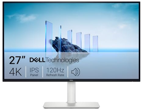 Dell 27 Plus Monitor - S2725QS, 4K UHD (3840x2160), 120Hz, IPS, 4ms, AMD FreeSync Premium, 99% sRGB, Height Adjust, Built-in Speakers, DisplayPort, 2 HDMI, 3 Year Warranty