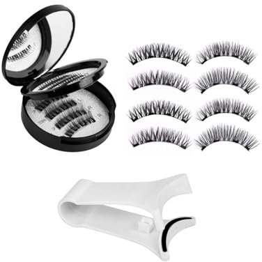 TPZORJX Pestañas Postizas Magneticas,Pestañas Magnetica Riutilizzabili sin Delineador Ojos,Pestaña Magneticas Naturales con Aplicador,No Requiere Pegamento,Fácil de Usar(2 Paare)
