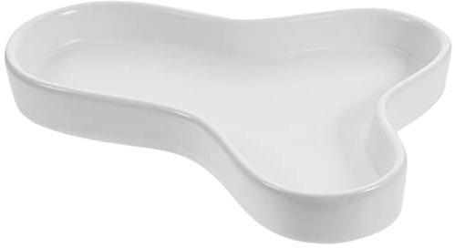 Oregelbunden smyckebricka antik prydnadsfat sallad porslinsfat smyckesfat keramik smyckeskål keramisk ring pastatallrik smyckeshållare fat keramik vit displaybricka nyckel/75