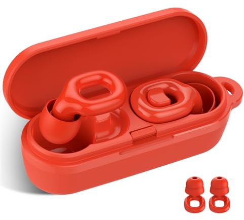 Boule quies, Bouchon d'oreille pour dormir 35dB Anti-Bruit idéaux pour les voyages Sommeil, le travail et concentration avec 7 bouchons d'oreilles réutilisables XS/S/M/L et étui Concert & Festivals