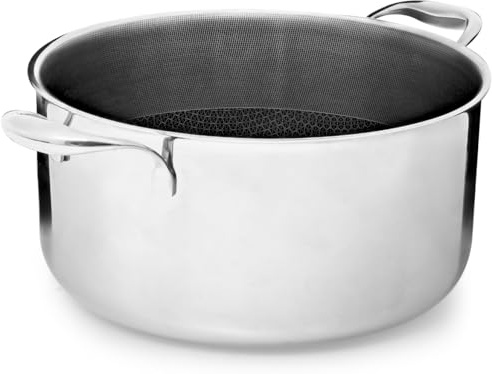 Onyx Cookware Kochtopf 28 cm, 8.2 l | Beschichteter Topf Induktion | Für Alle Herdarten | Kratzfeste Antihaft-Oberfläche | 3-Schicht Edelstahl/Aluminium