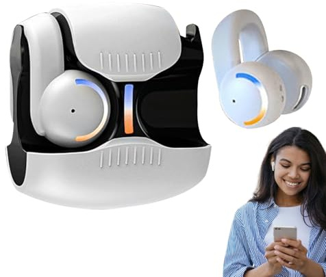 Auricolari sportivi con clip auricolare | Clip di fissaggio leggero,Casco leggero senza fili confortevole a conduzione ossea riduzione del rumore per bici corsa a piedi fitness da viaggio
