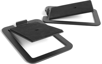SUBLXPoten Lautsprecher Ständer 2-teilige Desktop-Lautsprecherständer for mittelgroße Regallautsprecher und mittelgroße 3- bis 4-Zoll-Desktop-Setup-Zubehör Boxenständer(Black)