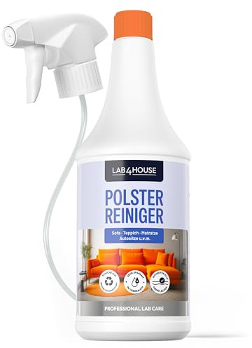Lab4House | Polsterreiniger 1000 ml | Extra Stark Textil- & Teppichreiniger für Sofa, Matratze & Polstermöbel | Entfernt Flecken & Gerüche | Profi Möbelreiniger