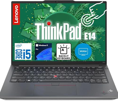 Lenovo ThinkPad E14 Ordinateur portable à écran tactile professionnel | Office 365 pour le Web | 13e génération Intel Core i5-1335U | 16 Go de RAM, 512 Go SSD | Windows 11 PRO | Clavier rétroéclairé