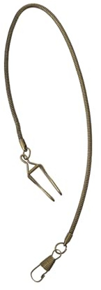 LIFKOME Vintage Taschenuhrkette 37cm Bronze Metallschnalle Karabinerverschluss Für Schlüssel Und Uhren Retro Gürtelkette Für Herren Und Senioren