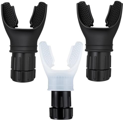 Lungentrainer Atemtrainer, 3 Stück Tragbarer Breathing Trainer Mit Einstellbarem Widerstand, Atemtrainer Lungentrainer, Für Ausdauertraining Und Stressabbau (2 Schwarz, 1 Weiß)