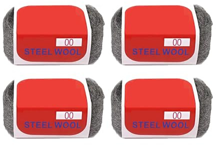 Lana De Acero Inoxidable Longitud 3m/10ft 4Pz Duradero para Muebles Automóvil Artesanía Piedra Vidrio Metal Pulido y Lijado-00#