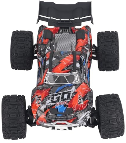Dilwe RC-Auto 1:18 Maßstab, 60 Km/h Geschwindigkeit Off-Road-Rennmodell mit Bürstenlosem Motor, 2 Batterien für Ferngesteuertes Auto Outdoor und Indoor Erwachsene Sammler und Speed Fans