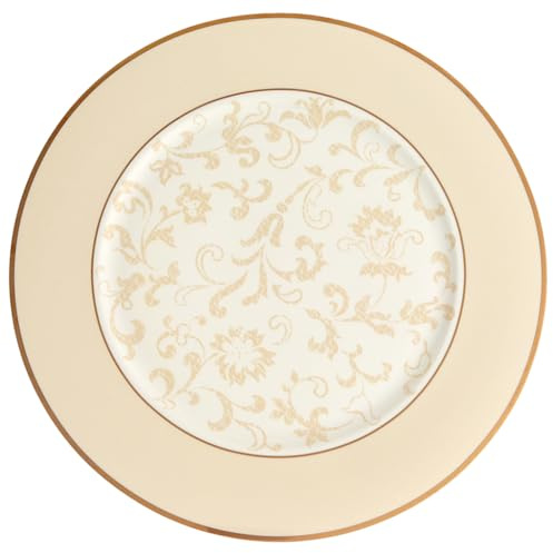 Villeroy & Boch 10-4390-2680 Ivoire Platzteller, Porzellan, Gold/Weiß/Beige, 35.7 x 35.7 x 1 cm, 1 Einheiten