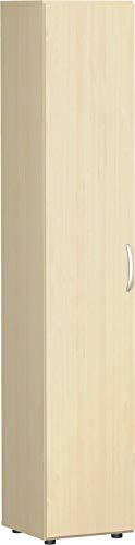 Gera Möbel S-346100-AH Flügeltürenschrank Mailand 6 OH Griff rechts mit Standfüßen, 40 x 42 x 216 cm, ahorn