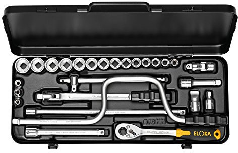 Elora Steckschlüssel-Satz, 3/8 Zoll, Zwölfkant, 27-teilig, 6-22 mm, 870-MU