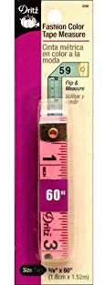 Dritz Tape Measure, Man-Made-Material, Pink, Green, 1.6 m