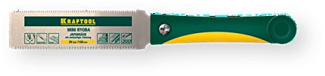 Kraftool Japansäge Mini Ryoba 150 mm, dreiseitig diamantgeschliffener Spezialzugzahnung, beidseitig gezahntes Sägeblat