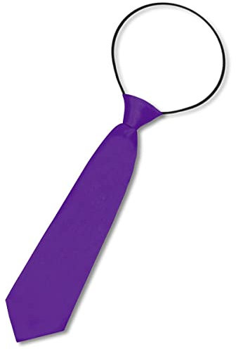 Soul-Cats Jungen Krawatte 27 cm vorgebunden Seiden Look Hochzeit Kommunion Jugendweihe, Farbe: lila