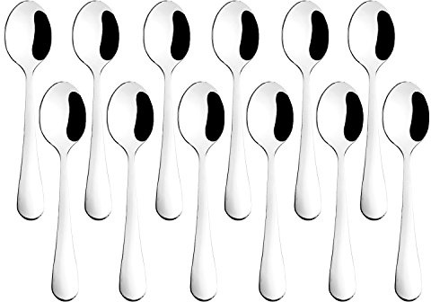 Hiware 12-Piece Demitasse Espresso Spoons, 4 Inches Stainless Steel Mini Coffee Spoons