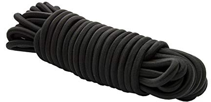 Dreamprint Expanderseil 20m Schwarz 10mm Ø - Gummiseil, Planenseil, elastisches Seil für Innen & Außen - Wetterfest & Reißfest - Ideal für Ladungssicherung, Planenbefestigung, Camping & Outdoor