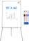 maxtek Pizarra Blanca Magnética 90 X 60 cm, Pizarra Caballete con Soporte, Altura Ajustable Marco de Aluminio, Pizarra de Borrado en Seco, Papel para Rotafolio MóVil con Gancho, Quadro Branco Apagavel