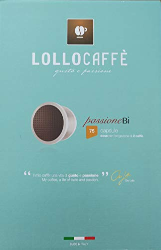 75 Cialde Capsule 150 Caffe LOLLO Bidose Espresso Point per macchine Lavazza Nims