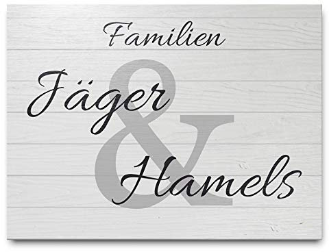 Haustürschilder Namensschilder zum Aufhängen mit einer schönen Kordel in verschiedenen Größen/Personalisierbar mit Deinem Wunschtext oder Namen
