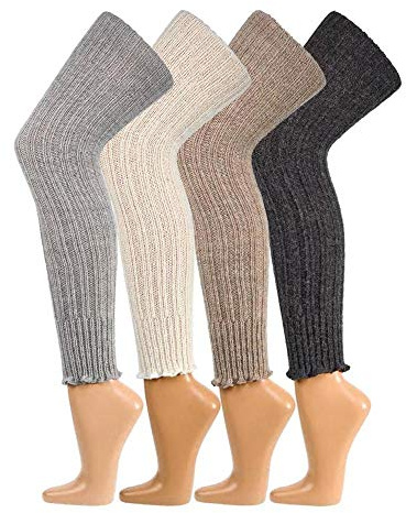 TippTexx 24 Stulpen, Grobstrick oder Overknees, wie selbstgestrickt mit Schaf- und Alpakawolle mit Anti-Loch-Garantie
