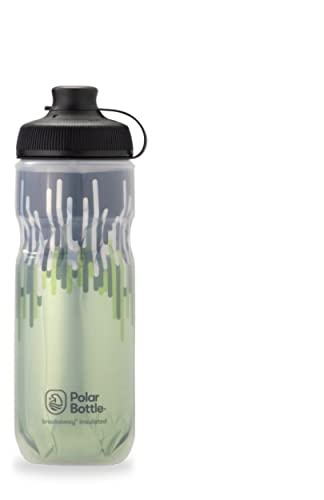 Polar Bottle - Zipper - 20oz Muck, Moss & Desert- Insulated Water Bottle - Ideal for Your Mountain Bike Adventure - Keeps Water Cooler Longer, Fits Most Bike Bottle Cages