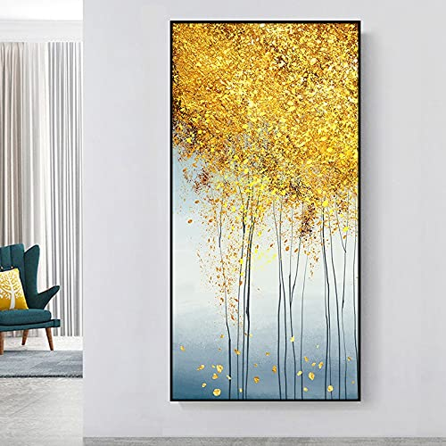 5D Diamant Painting Set Geldbaum,Komplettes DIY Diamant Gemälde Voller Bohrer,Groß Diamantmalerei Kreuzstich-Set für Erwachsene Kunst Basteln Leinwand für Home Wand-Decor50x100cm