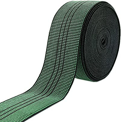 10 m elastisk latextejp soffstol klädsel ryggrem bälte elastiskt sadelgjord möbler soffa remmar gummiband (10 m x 5 cm)
