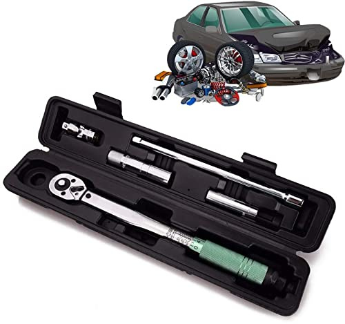 GXBCS Llaves de Vaso Llaves de Carraca 3/8 Dr 5-60Nm Mini Juego de Llaves dinamométricas de Doble Escala Ajustable Herramienta de fijación de Bicicletas Kit de Llave de reparación precisa 108