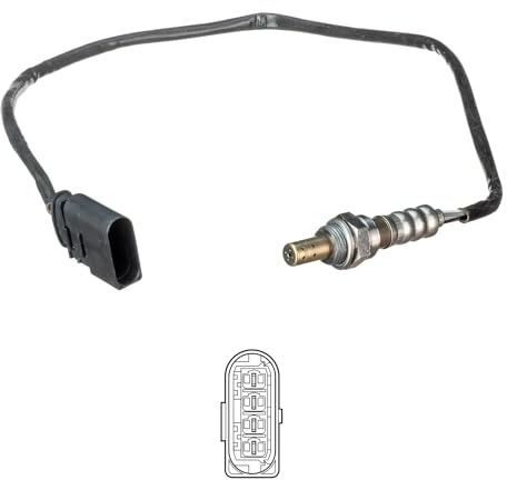 DELPHI ES21141-12B1 Lambdasonde Regelsonde vor Katalysator Oxygen O2 Sensor Beheizt Kompatibel mit VW POLO 9N 03D906265C 2505330