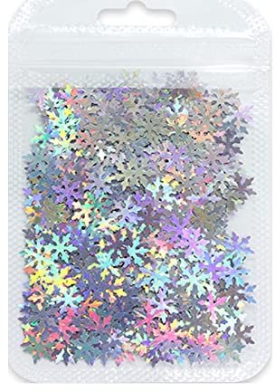 Passion Nails Products New Bag Christmas Nail Enhancement Snowflake Sequins White Winter Snowflake Ornaments Pet Material Makeup Rhinestones