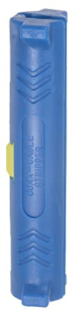 sourcing map Rotierender Koaxial-Abisolierzange, 3 mm Abisolierdurchmesser, tragbarer Kabelschneider für gängige Koaxialkabel, Blau