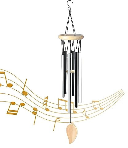 70 cm Gancio Campanelli a Vento in Metallo, Tubi in Alluminio Campane a Vento, Scacciapensieri da Esterno, Campanelli Eolici per Decorazioni Giardino, Campane a Vento, per Balcone, Giardino