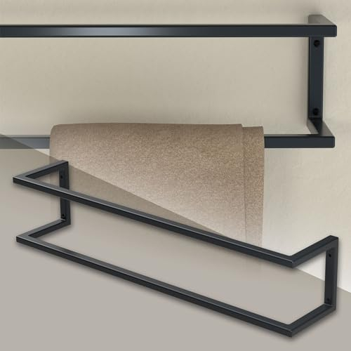 ML-Design Handtuchhalter, Stahl, 15 x 15 x 70 cm, Anthrazit, Handtuchregal, Handtuchständer, Handtuchstange, Badezimmer Wandhalterung, Gästehandtuchhalter, Vertikal oder Horizontal Wandmontage