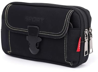 FDEETY Handy Gürteltasche Taktische Hüfttaschen Outdoor Handytasche Utility EDC Tasche für Camping Wandern Radfahren Klettern und Reisen (Horizontaler-Schwarz)