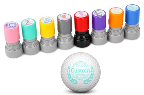 Zopmopae Personalisierte Golfball-Stempel,Individueller Namens-Golf-Stempelmarker, Individueller, Wiederverwendbarer Golf-Marker, selbstfärbend, langlebiger Golf-Stempel für Vater, Ehemann, Freund