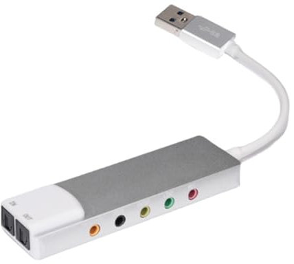 Lerpwige Carte son externe USB avec taux d'échantillonnage de 48 kHz Adaptateur audio USB pour audiophiles et joueurs
