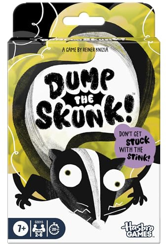 ¡Dump The Skunk! Juego de cartas familiar de Reiner Knizia | A partir de 7 años | 2-6 jugadores | 20 minutos | Juegos fáciles de aprender para niños, adolescentes y adultos