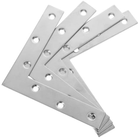 Möbelbefestigungs-Bindungsschrauben, Bolzen, Kleiderschrank-Verbindungsschrauben, 4 Stück, Eckverbinder, flache Eckstrebe, Ausbesserungsplatten for flache Eckwinkel aus Holz