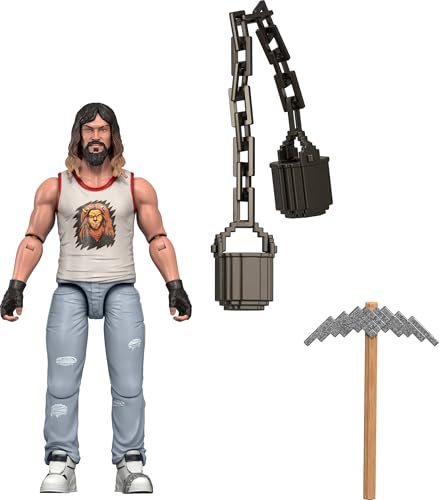 Mattel Ensemble de figurines d'action et d'accessoires Minecraft, personnage articulé de Garrett à collectionner inspiré d'un film Minecraft, échelle de 8,3 cm