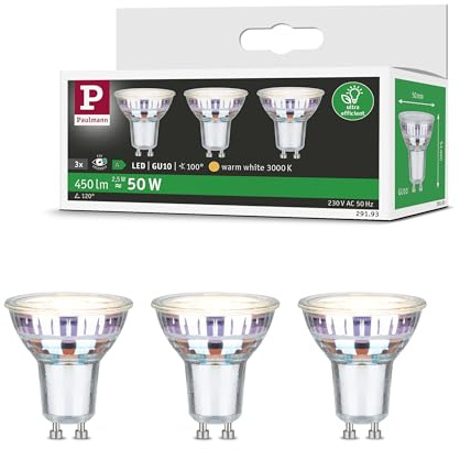 Paulmann 29193 Efficient-Line LED Reflektor GU10 3er-Set 3000K Silber