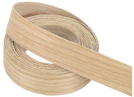 PATIKIL 19mm White Oak Edge Banding,3 Meters Wood Veneer Tape Pre-glued Flexible Plywood Edge Banding with Hot Melt Adhesive for Furniture Restoration(10 ft)