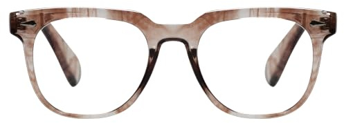 EYEGLSMST Lunettes de Lecture Élégantes Grande Taille 1.0 pour Femmes, Mode Lecteurs Anti Lumière Bleue Pour Écrans, Lunettes Anti Fatigue Oculaire
