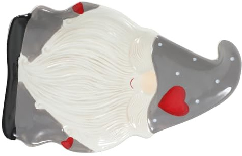 Alipis Plato De Papá Noel Cerámico Navideño Diseño De Santa Claus, Tamaño Mediano, Cerámica Resistente, Apto para Uso Doméstico y Restaurantes, Adecuado para Cenas y Postres Navideños
