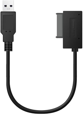 QSBVSO USB3.0 À M~ni SATA II 7 + 6 13 Câble de Conversion de l'adaptateur PIN Compatible with Ordinateur Portable CD/DVD ROM Lecteur Slimline(USB2.0 35CM)