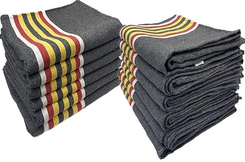 LNT France - Lot de 12 Couvertures Épaisses Protections Meubles Déménagement, Transport/Stockage - 150x200 cm - 410 GR/m² - Couverture 100% Textile Recyclé Fabrication Française