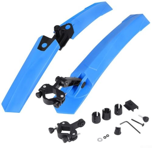 babominimer Schnellverschluss-Schutzblech-Set mit Rücklicht, vorne 610 mm und hinten 560 mm, weiche Gummi-Schutzbleche, verschleißfest und flexibel, kompatibel mit (normales Blau)