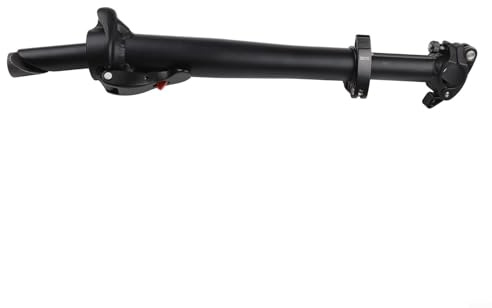 Honseadek Verstellbarer, klappbarer Lenkervorbau für Fahrrad, CNC-Aluminiumlegierung, Schnellspanner-Fronterhöhung mit 360°-Drehung, kompatibel mit MTB (Schwarz A)